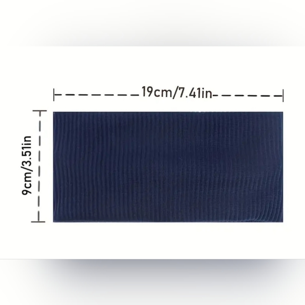 4-Pack Ribbed Headbands in Black, Red, Gray, and Navy Blue - Picture 2 of 3